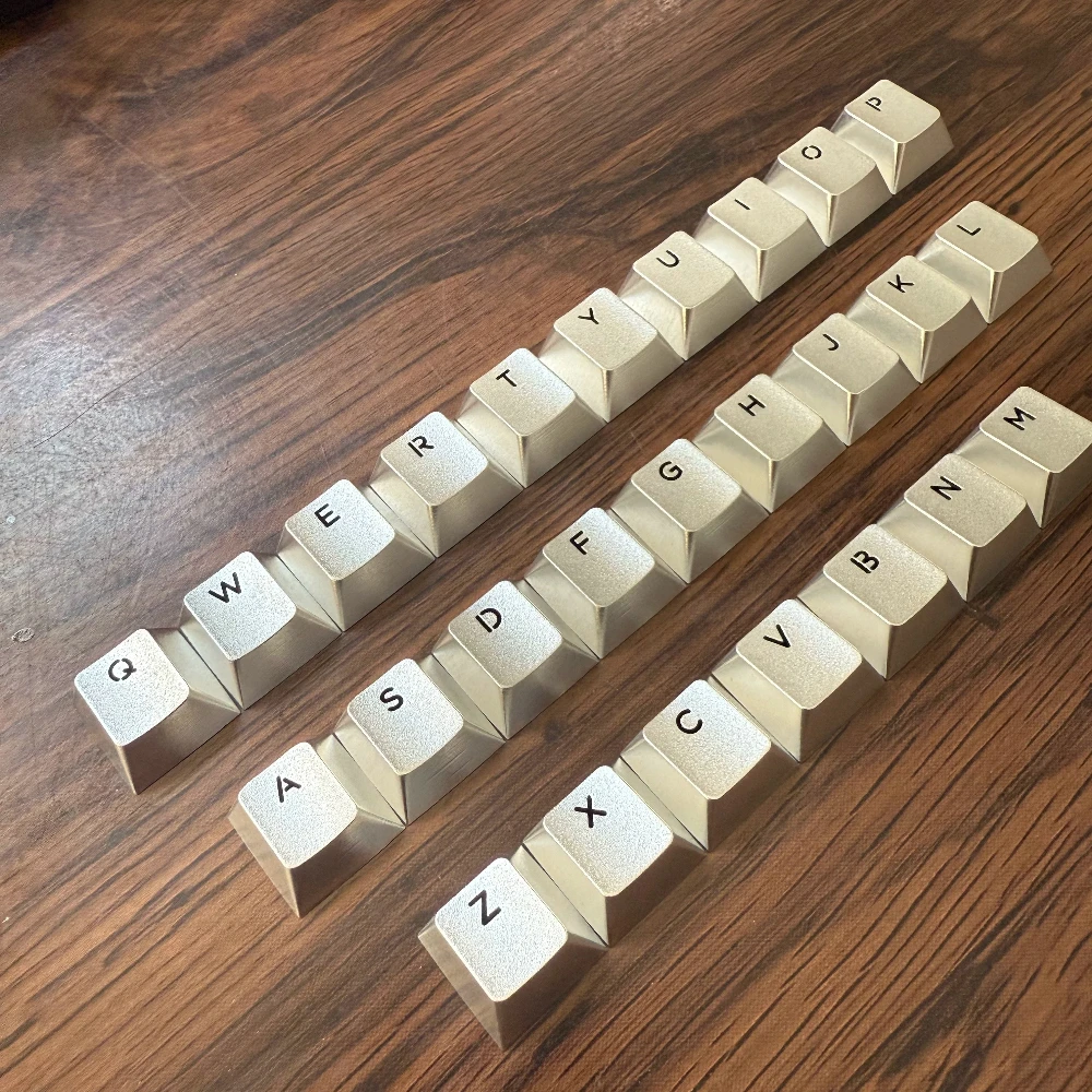 

Aluminum Alloy Keycaps WASD Translucent 26-letter CNC Metal Keycaps Cherry Silver Black Red Gold Frosted Game Keyboard Keycaps
