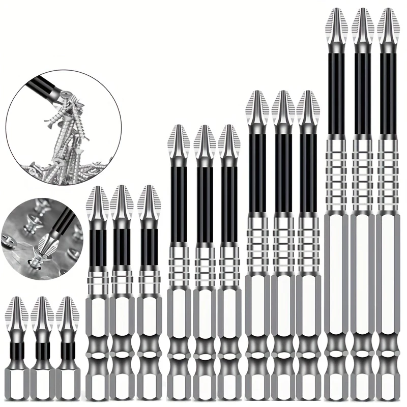 Anti-slip Impact-resistant Threaded Drill Bit Set Screwdriver Hardness Drill Bit Screw Driver Hand Tools 25/50/65/70/90/150mm