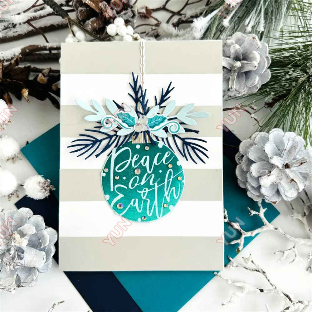 The Bigs Winter Sentiments Stamps Christmas Ornaments Metal Cutting Dies and Stamp Stationery Scrapbooking Diary Album Lable DIY view 2