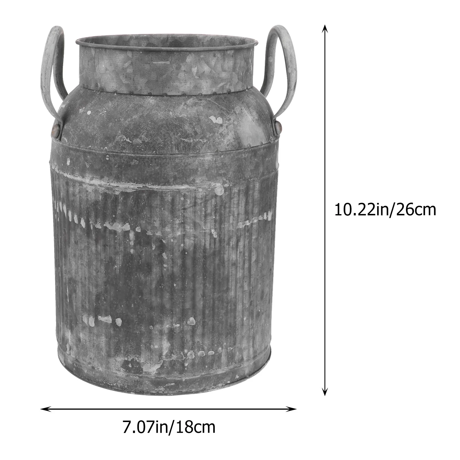 Maceta de lata de leche Vintage, soporte de Metal Retro para plantas, decoración del hogar, mesa de oficina, centro de mesa, contenedor de cubo de flores, 1 ud.