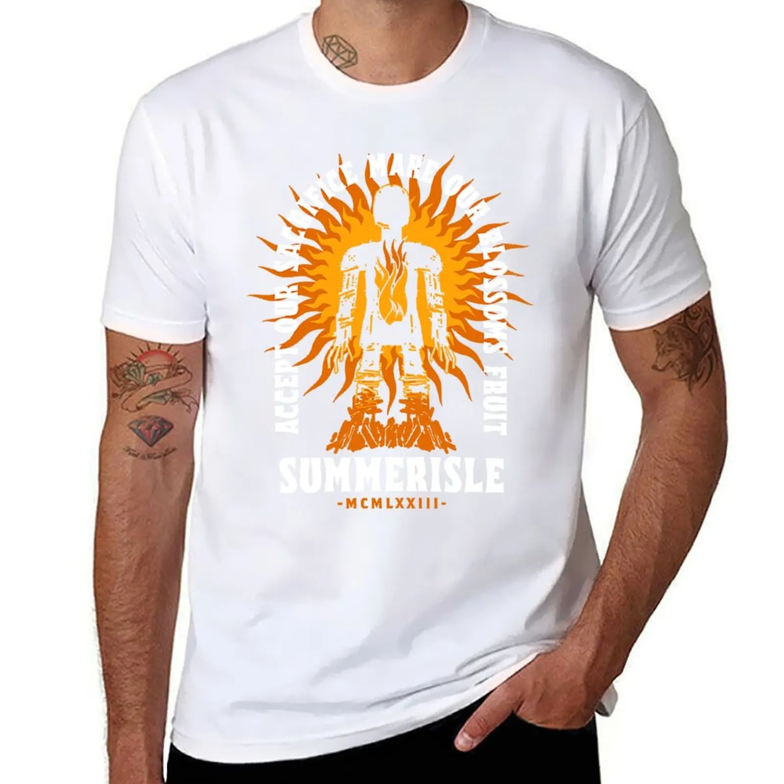 

Wicker Man - Vintage Distressed Occult Horror - Pagan Festival T-Shirt t shirts for man graphic tees t shirt man cotton T-Shirt