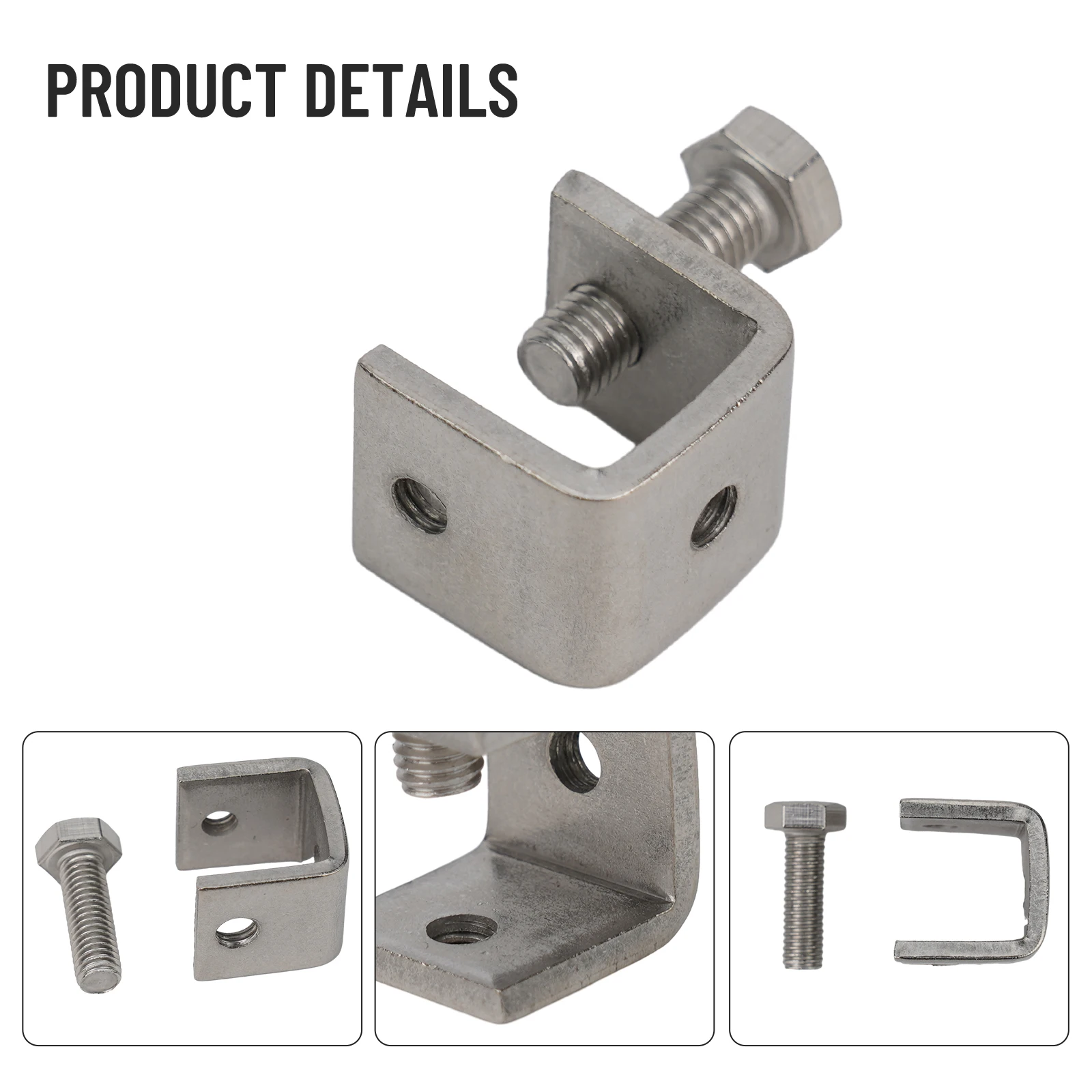 High Quality C-clamp Jaw U-shaped Clip M6 Threaded Hole 1/2/4pcs Cabine For Mounting Stainless Steel Table Bracket