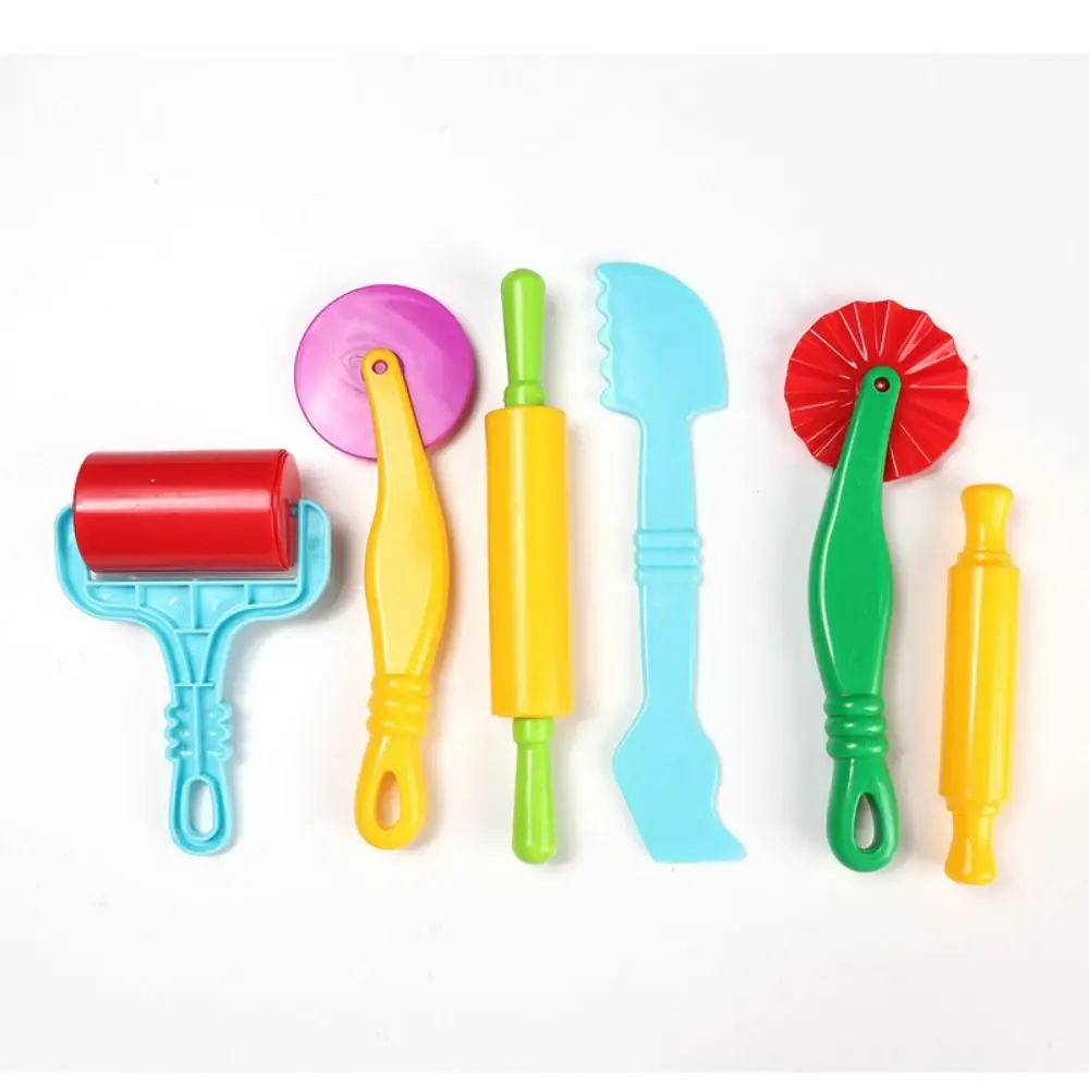Plastic Playdough Model Tool Clay Tool Kit 3D Plasticine Tools Colorful Deluxe Set Playdough Set Clay Moulds Learning