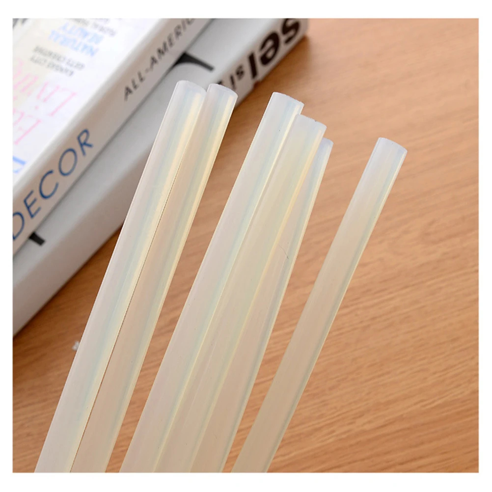 

55 Pcs Flexible Hot Melt Glue Sticks Transparent Adhesive for Home Crafts Projects Packaging