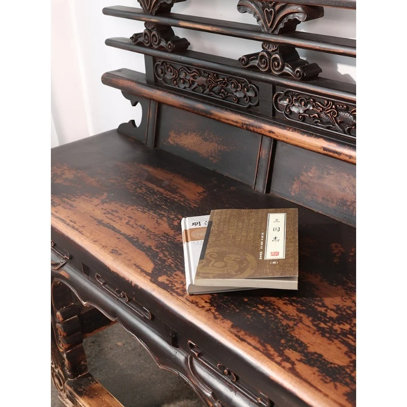 Solid wood Chinese antique courtyard temple bench Ming and Qing classical