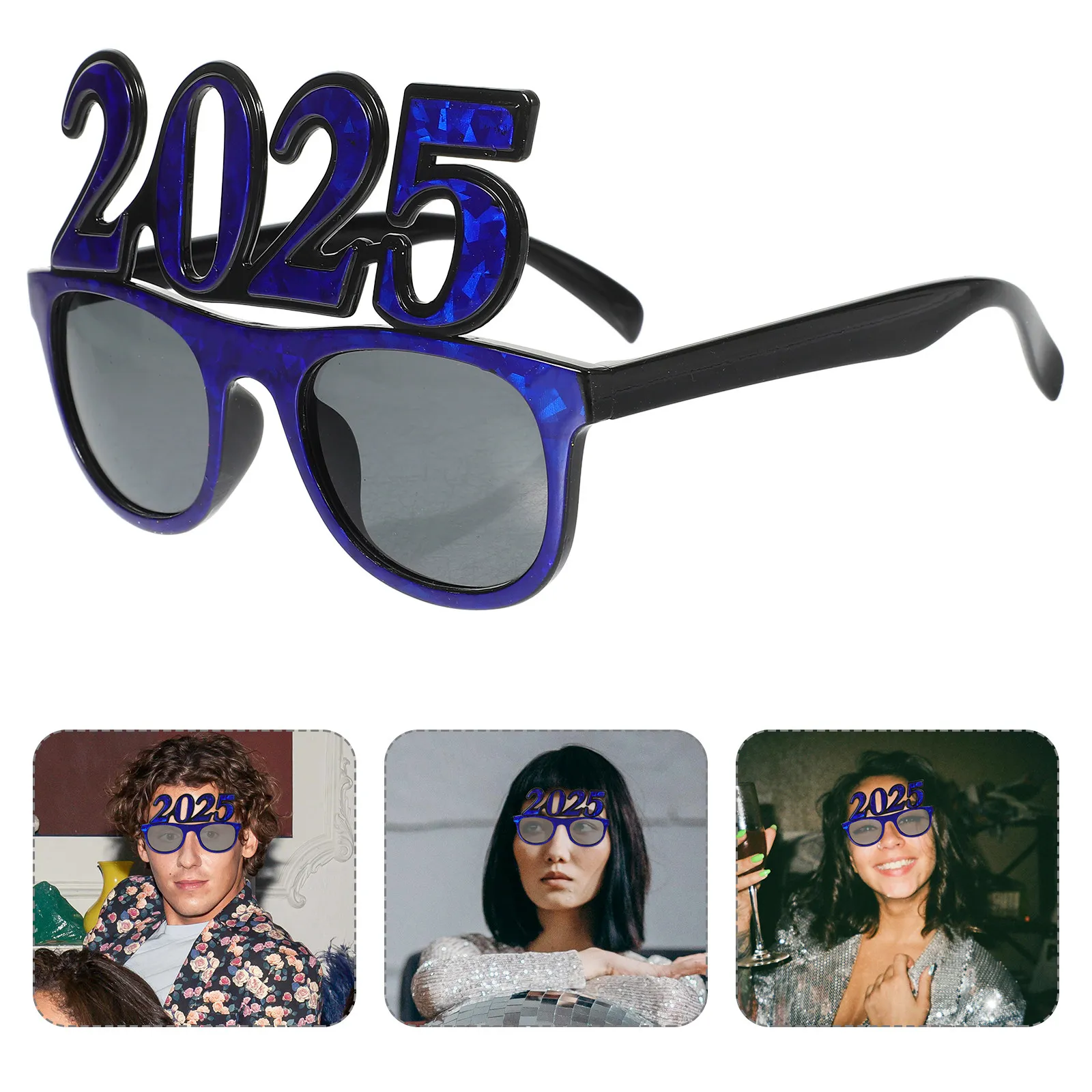 

Funny Glasses 2025 Number Eyewear For New Year Party Photo Props Plastic Eye Wear Party Supplies Decorations