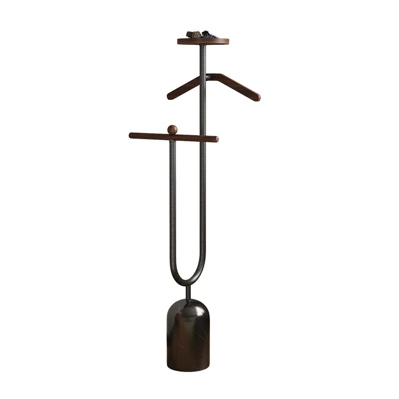 Light luxury marble floor removable stainless steel coat rack vertical suit rack bedroom hanger storage hanger