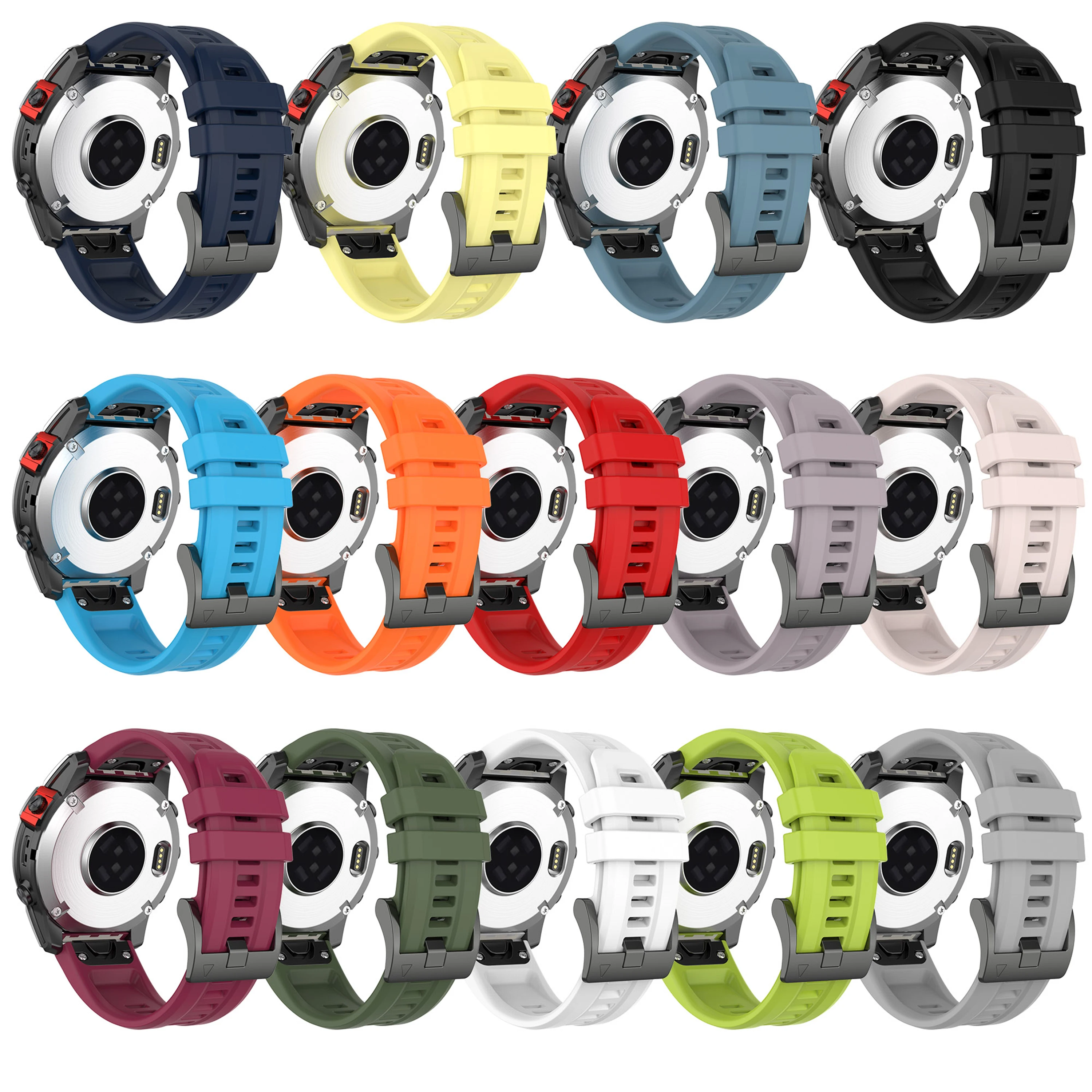 26 22 20MM Silicone Quick Release Watch band Strap For Garmin Fenix 7X 7 7s 6 6X 6 Pro 5 5X Plus 5s Watch Easyfit Band Bracelet