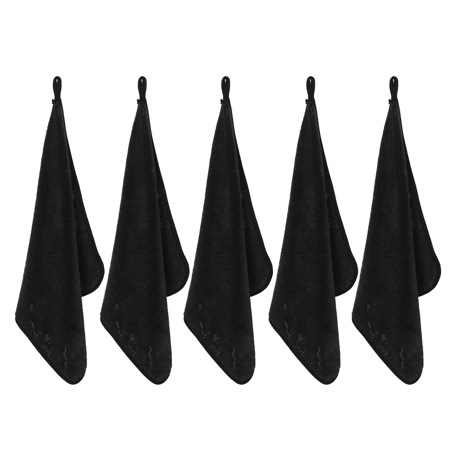 

5Pcs Microfiber Car Drying Towels Double-Sided Twisted Highly Absorbent Cleaning Cloths Reusable Car Care Towels for Auto