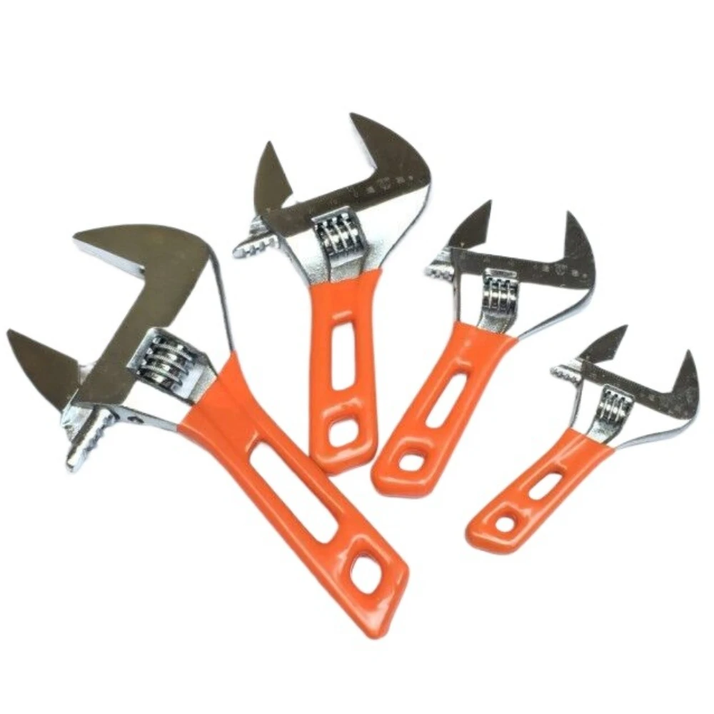 

Multifunctional Large Opening Adjustable Spanner Monkey Wrench Adjustable Angle Slide Wrench 5-8 Inch Household Tools