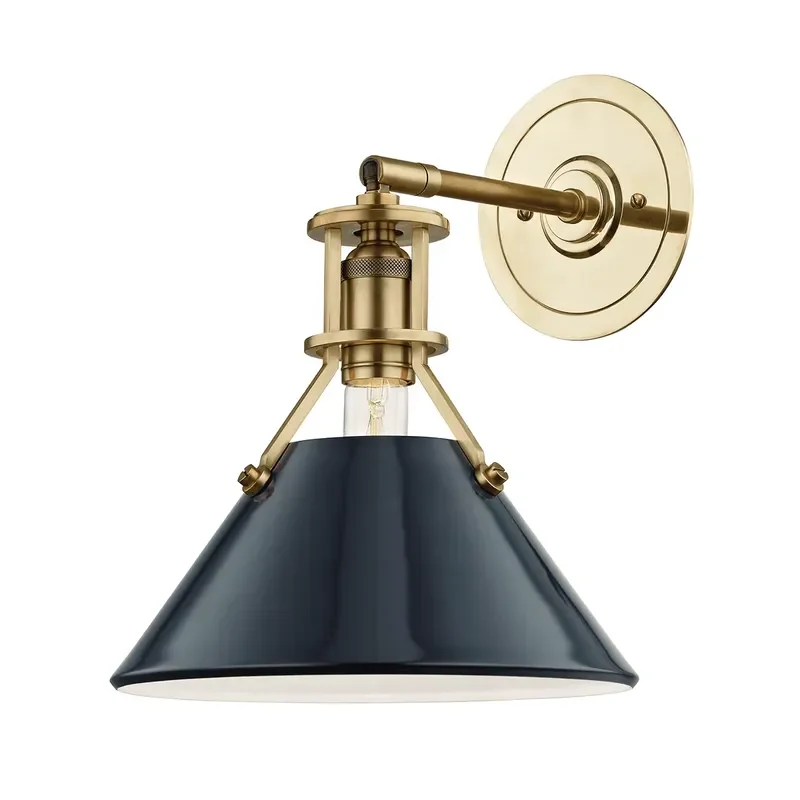 Modern New Design Vintage Painted Color Metal Solid Brass Wall Lamp Copper Shade Indoor Hotel Villa Wall Light Restaurant