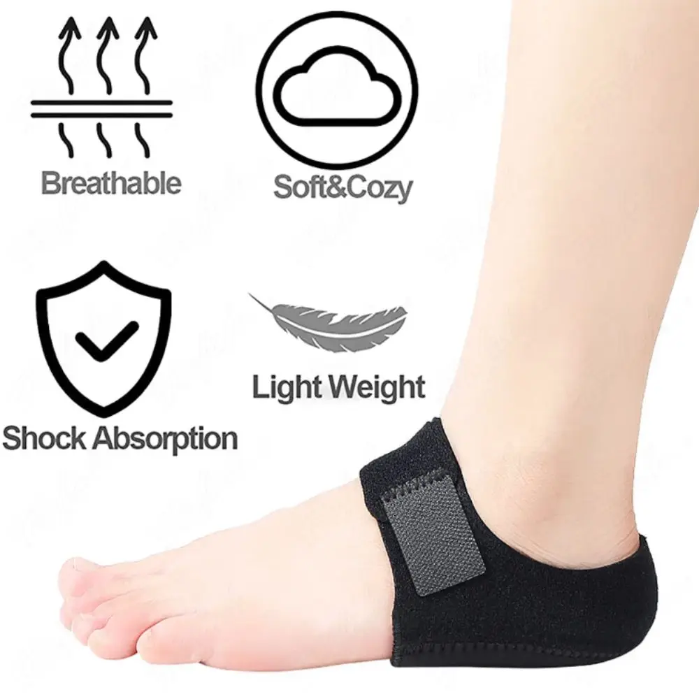 

Adjustable Straps Silicone Heel Pads Gel Material Support Cushion Heel Inserts Shock Absorption Heel Socks Achilles Tendonitis