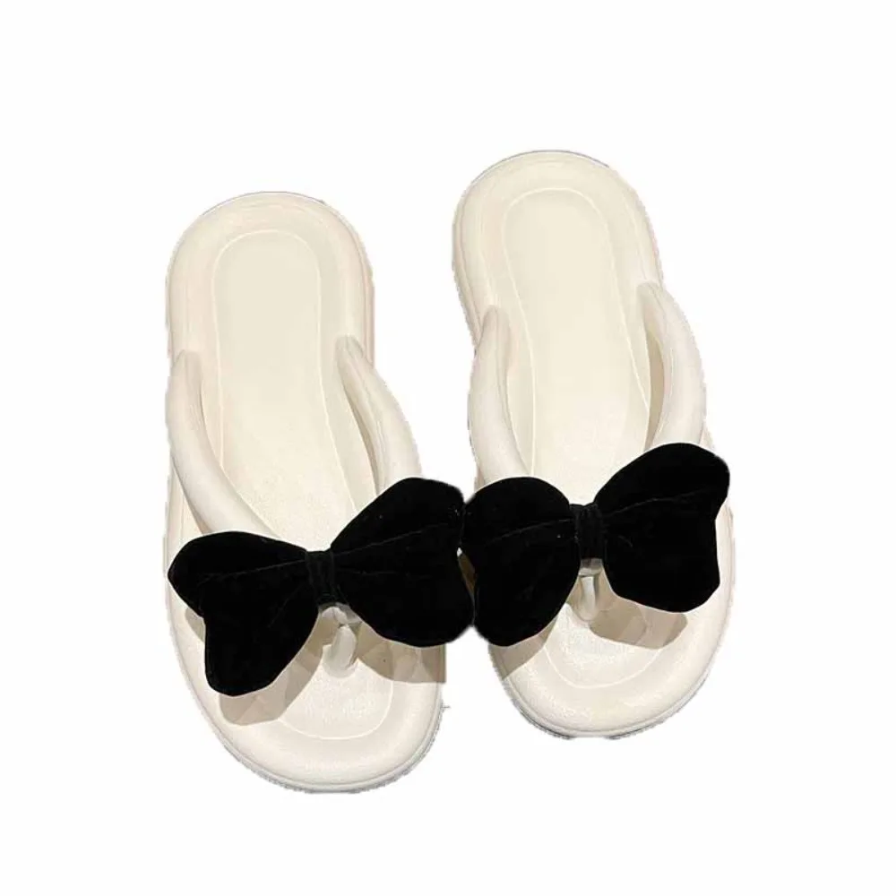 

Cute Bowknot Beachwear Flip Flops Anti Slip EVA Clip Toe Flip Flops Shoes Soft Sole Sweet Slippers Women Gifts