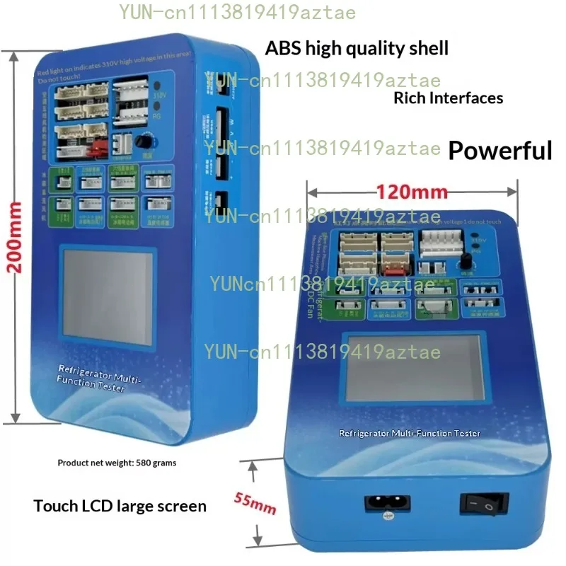 English AC110‑240V Touch Screen Multifunctional Refrigerator Tester Testing Electric Valves Air Conditioning DC Fans Tool