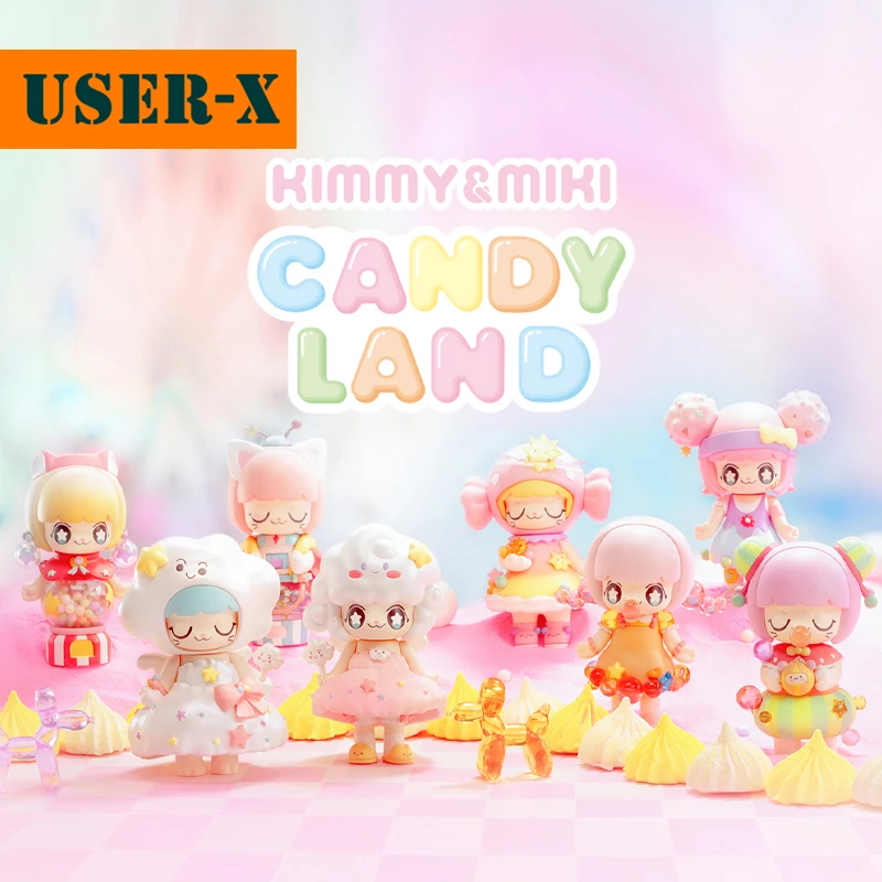 USER-X Kimmy and Miki Candy Land Series Blind Box Kimmy&Miki Kawaii Anime Action Doll Figure Toy Girl Birthday Gift Mystery Box