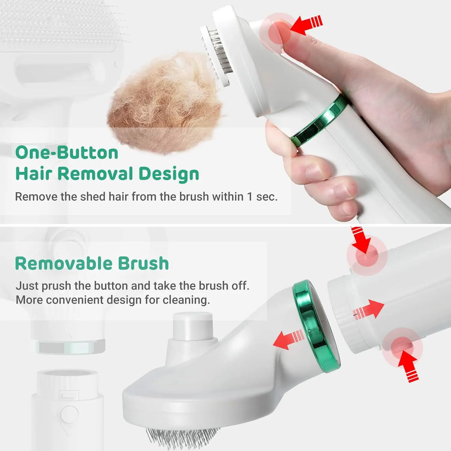 Pet Dogs Dryer Hair Dryer for Dogs 2 in 1 Handheld Dog Slicker Brush and Dog Hair Dryer Dog Grooming Equipment Drying Machine