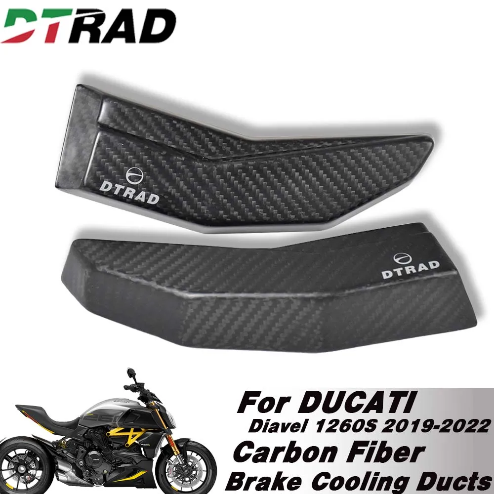 

Для DUCATI Diavel 1260S 2019-2022 мотоцикла воздушный поток охлаждающие тормозные каналы суппорт из углеродного волокна кулер комплект обтекателя радиатора