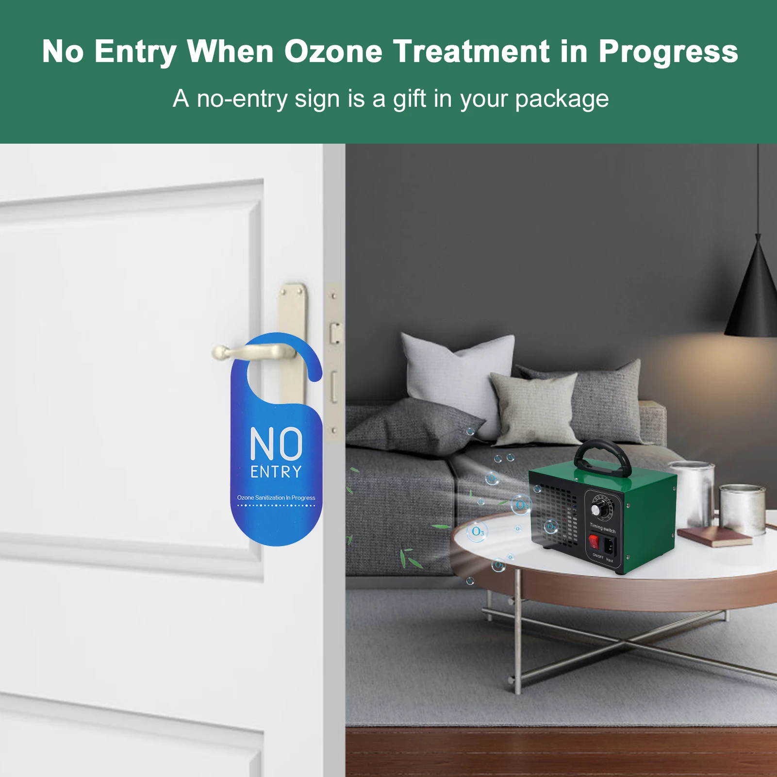 مولد أوزون عالي السعة 45,000 ملغ/ساعة صناعي/منزلي O3 لتنقية الهواء مزيل الروائح الكريهة لمناطق 2500 قدم مربع آلة الأوزون #2