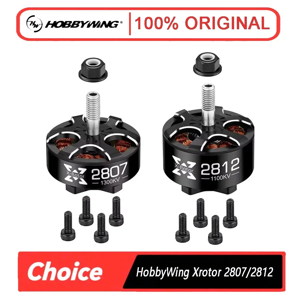 

HOBBYWING Xrotor 2807/2812 900/1100/1300KV 4-6S 1500KV 4-5S/1700KV 3-4S черные бесщеточные двигатели FPV аксессуары для гоночных дронов
