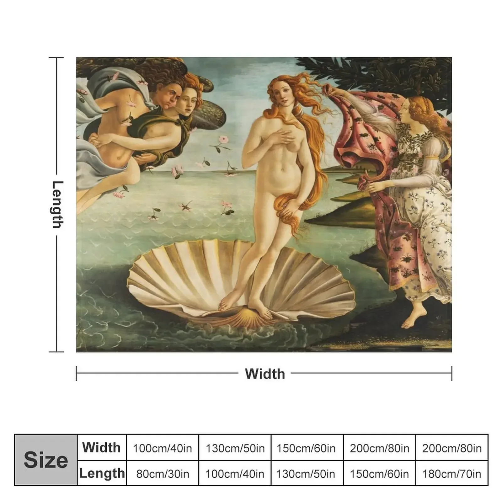 The Birth of Venus by Botticelli Throw Blanket decorative Stuffeds Blankets