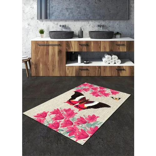 Ardizayn Butterfly Pattern 70 X120 cm Slip-Resistant Leather Sole Bath Mat, Mat