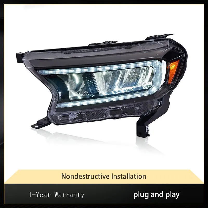 

Car Lights For Ford Ranger 2015-2020 Classic Style Headlight Assembly Upgrade LED Projector Lens Dynamic Front Tool Accessories