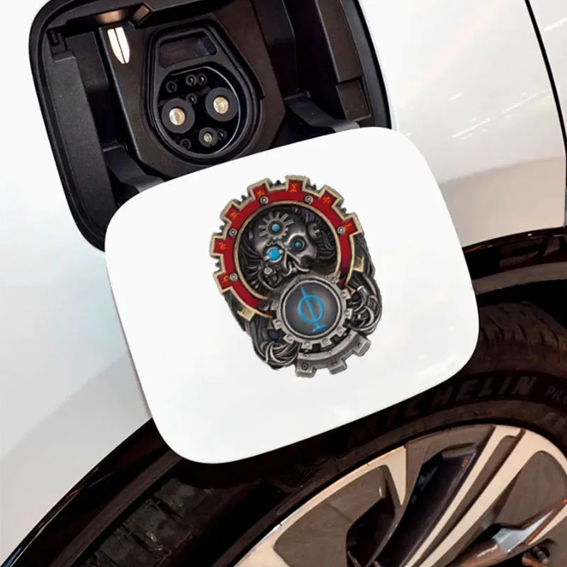 Mechanical Skeleton Badge Stickers Game Peripheral Decals Waterproof Reflective Sticker for Car Motorcycle Laptop Luggage DIY