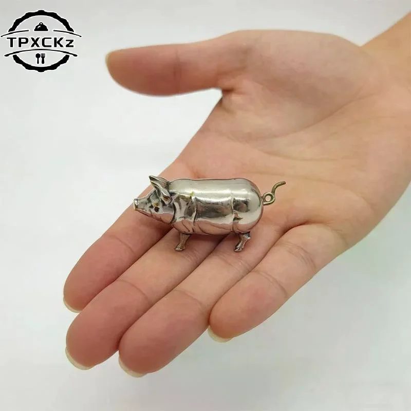 Antique Pig Mini Tape Measure Vintage Metal Soft Sewing Ruler For Crafts DIY Apparel Measuring Tool Cute Portable Tailor Supply