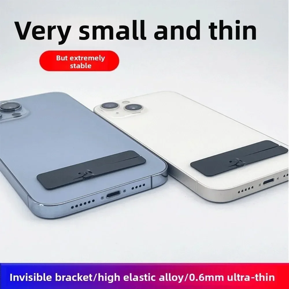 Creative Adhesive Phone Holder Ultra-thin Folding Portable Phone Stand Removable Invisible Back Sticker Phone Mount Car