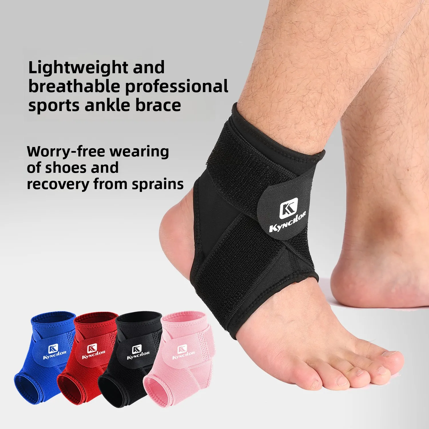 屋外バスケットボール、サッカー、ランニング、フィットネス、圧迫包帯、足首捻挫保護、足首保護具