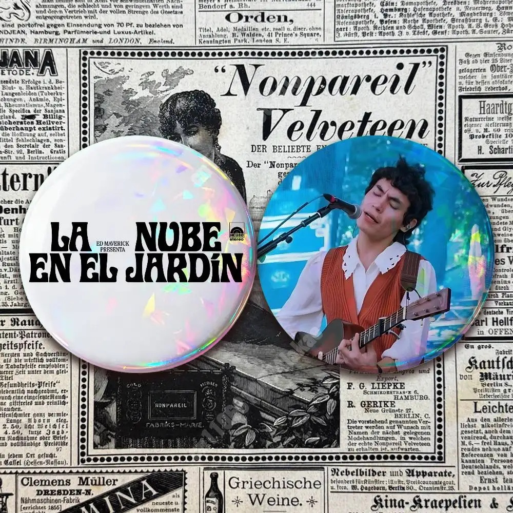 Ed M-Maverick La Nube en el Jardin Button Badge 2PC Sets for Bags & Clothes & Accessories Metal Pin