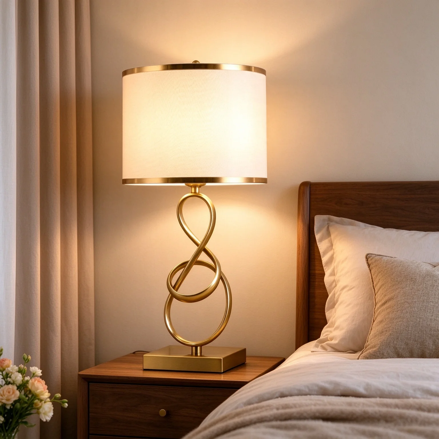 Nordic Creative Round Tube Table Lamps Bedroom Beside Study Living Room Light Fixture Modern INS Popular Led Illumination Decor
