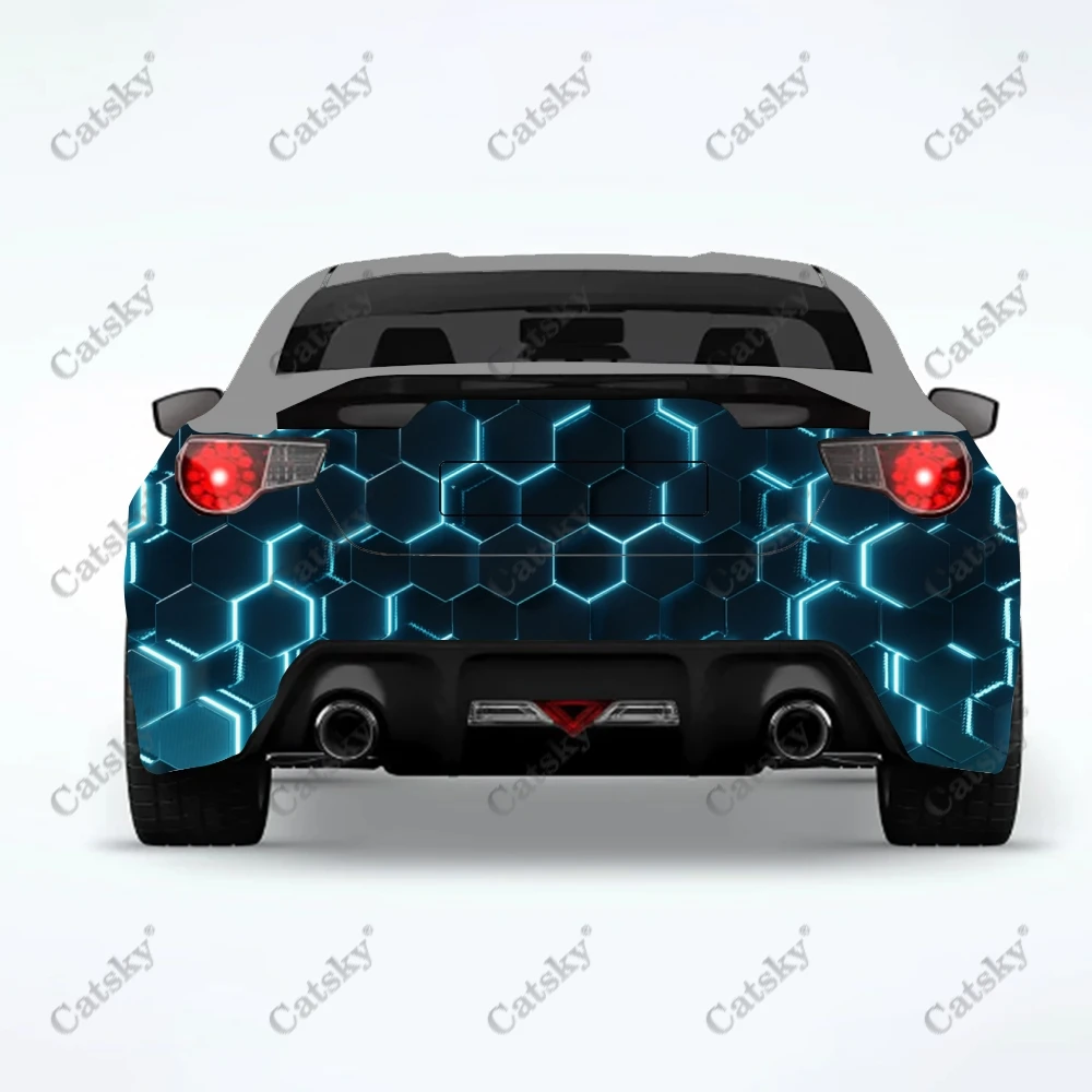 hexagonal honeycomb pattern Car stickers truck rear tail modification painting suitable for truck pain car packaging decals