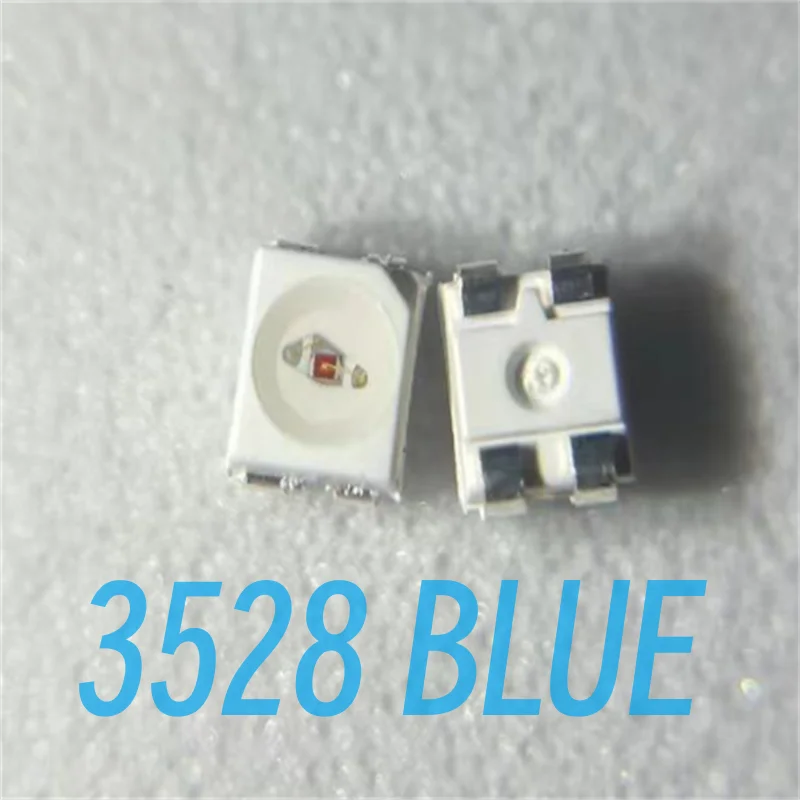 

50pcs LBE6SG LB E6SG 3528 LED BLUE 470nm LB E6SG-T2V1-35-46-30-R18-Z 1210 PLCC-4 Common Cathode 3+1-