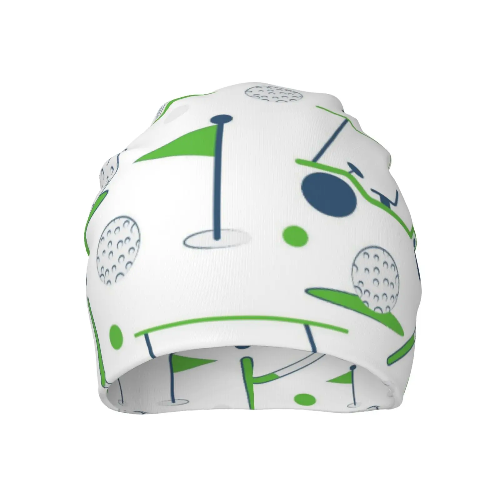 Golf Print Pattern Warm and Soft Knitted Hat Lightweight Casual Hat Type Loose Chemotherapy Hat Cancer Patient Headwear Gift