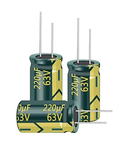 

20pcs 63V 220UF Capacitor 10X17MM(0.39x0.67in) High Frequency Aluminum Electrolytic Capacitors