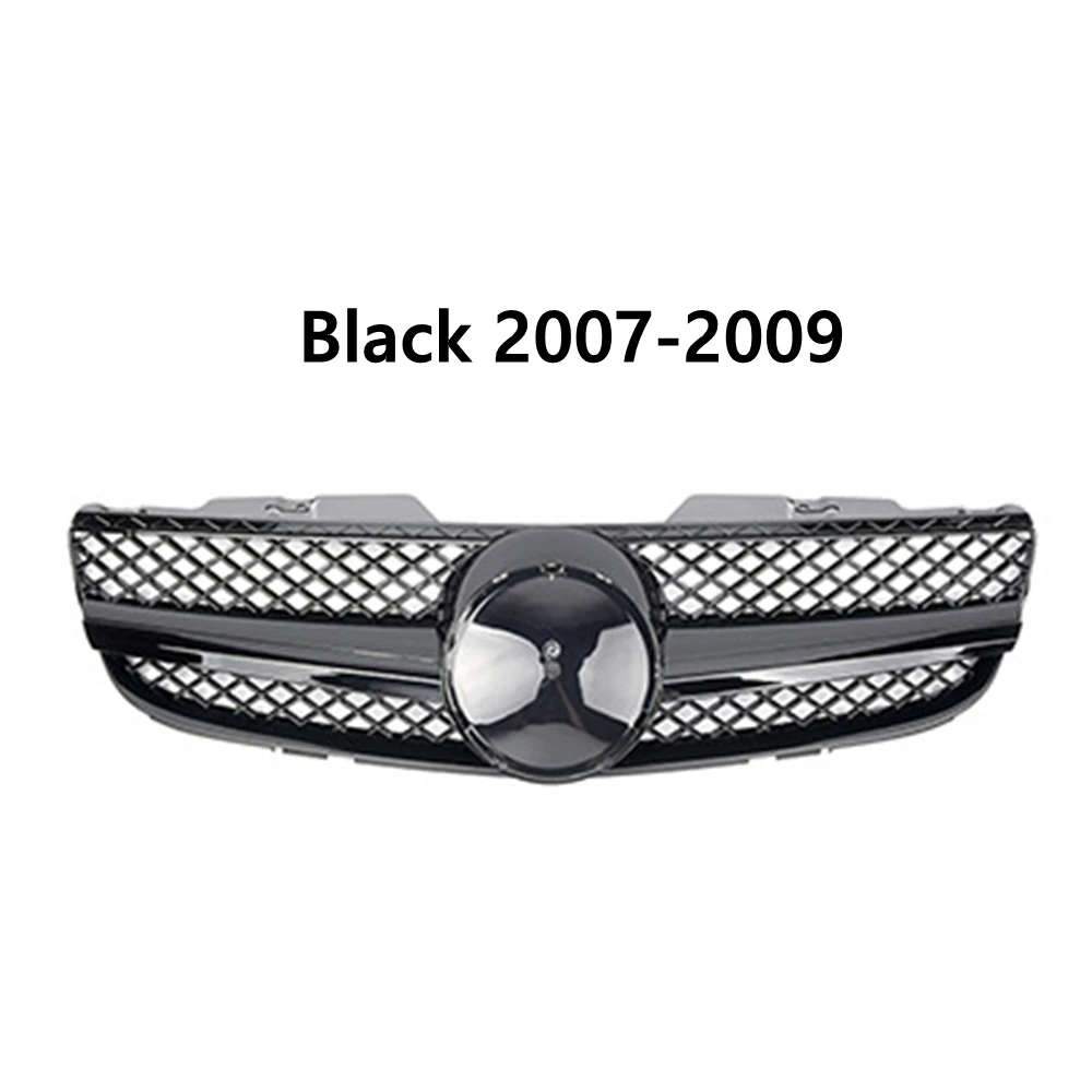 For Mercedes-Benz SL-Class R230 SL500 SL550 SL600 2003-2006  2007-2009 Diamond Car Front Racing Facelift Grilles Upper