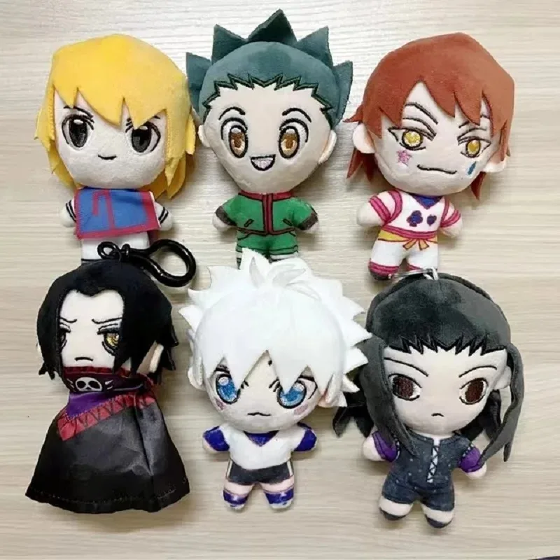 Hot 13cm Hunter Plush Doll Killua Zoldyck Gon Freecss Kurapika Hisoka Kulolo Illumi Feitan Potoo Stuffed Plush Pendant Keychain