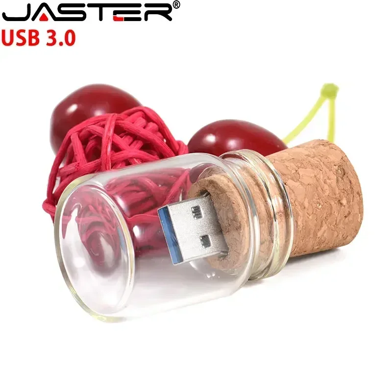 JASTER-Clé USB 3.0 en bois avec logo gratuit et boîte, clé USB, bouteille de Press, clé USB, cadeau de mariage, photographie, 32 Go, 64 Go, 128 Go