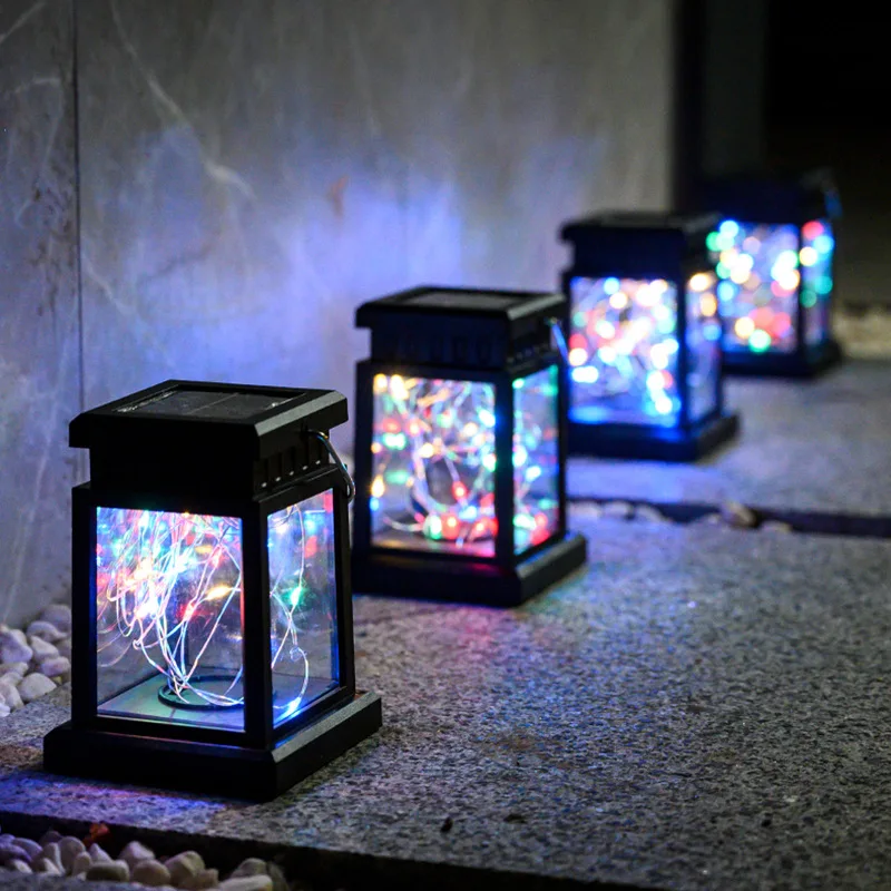 Olar Palace Lantern Outdoor Solar Lights Lawn Landscape Hanging Atmosphere Candle Lamp Floor Yard Garden Decor view 6