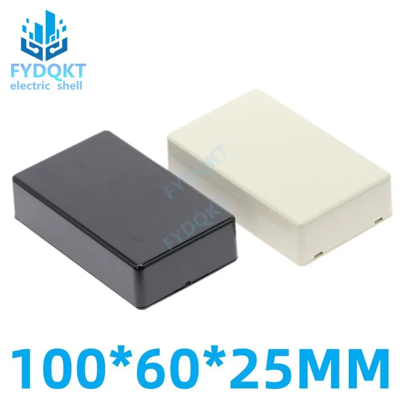 1 sztuk 100x60x25mm plastikowa wodoodporna pokrywa elektroniczny projekt obudowa instrumentu skrzynka DIY Case skrzynki przyłączeniowe obudowa czarna