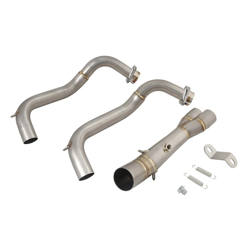 Slip-On For Yamaha YZF R7 MT07 FZ07 MT-07 MT 07 2021 2022 2023 Motorcycle Exhaust System Escape Titanium Alloy Front Link Pipe