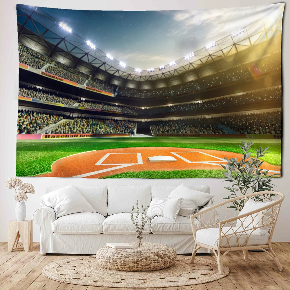 

Football Field Landscape Tapestry Wall Hanging Bohemian Style Hippie Tapiz Living Room Aesthetic Room Home Decor