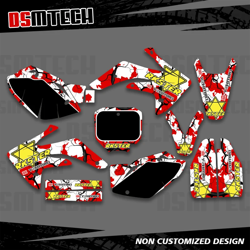 

DSMTECH полная графика наклейки мотоцикл фон индивидуальный номер для HONDA CRF 150R 150R 2007-2020