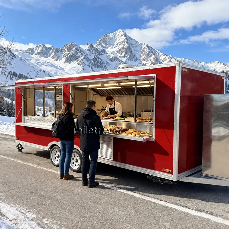 

Commercial Grade Food Trailer Fully Equipped Food Trailer Mobile Food Truck Cart Fast Food Truck Trailer for Startups
