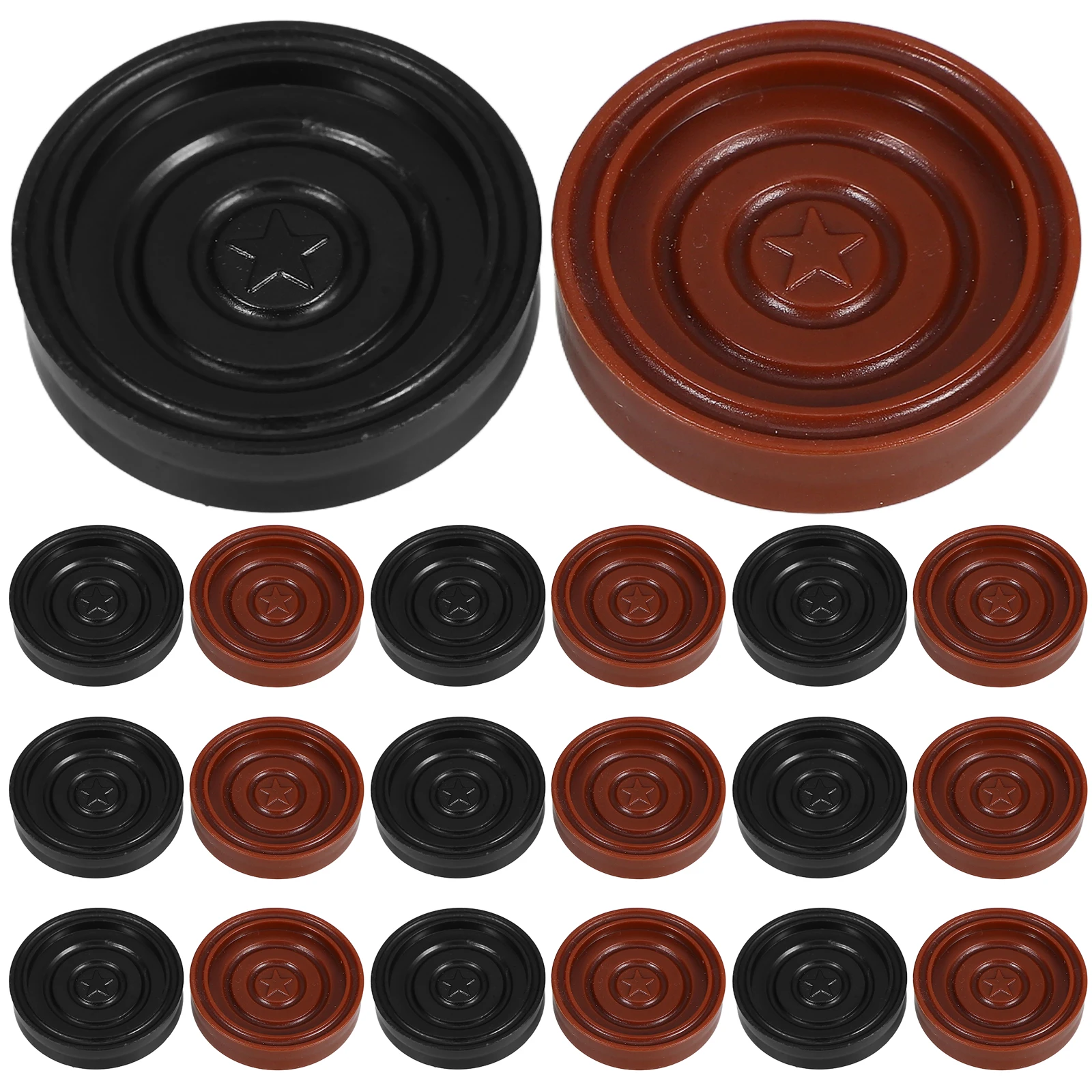 

24Pcs Replacement Round Checkers and Chess Pieces Plastic Backgammon Accessories Board Game Parts Durable ABS Material
