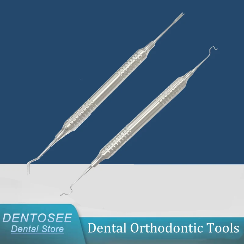 

Dental Orthodontic Ligature Tie Placer Tool for Arch Wire Twisting, Ligation Ring Holder Dentist Ortho Supplies