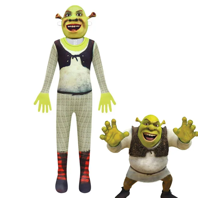 

Fiona Shreks Cosplay Costume Halloween Children's Performance Cos Costume Bodysuit Mask