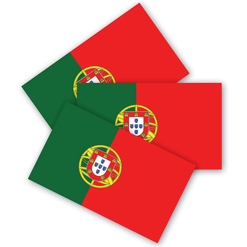 

Portuguese Flag Bumper Stickers 3 Packs Made of Durable Waterproof Material, Car/truck Ship/MacBook/laptop Auto Decoration