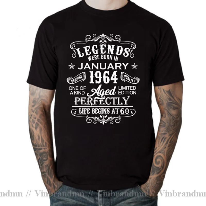 Legends Born In 1964 November September October December January Febuary March April May June July August 60 Years Birth T Shirt